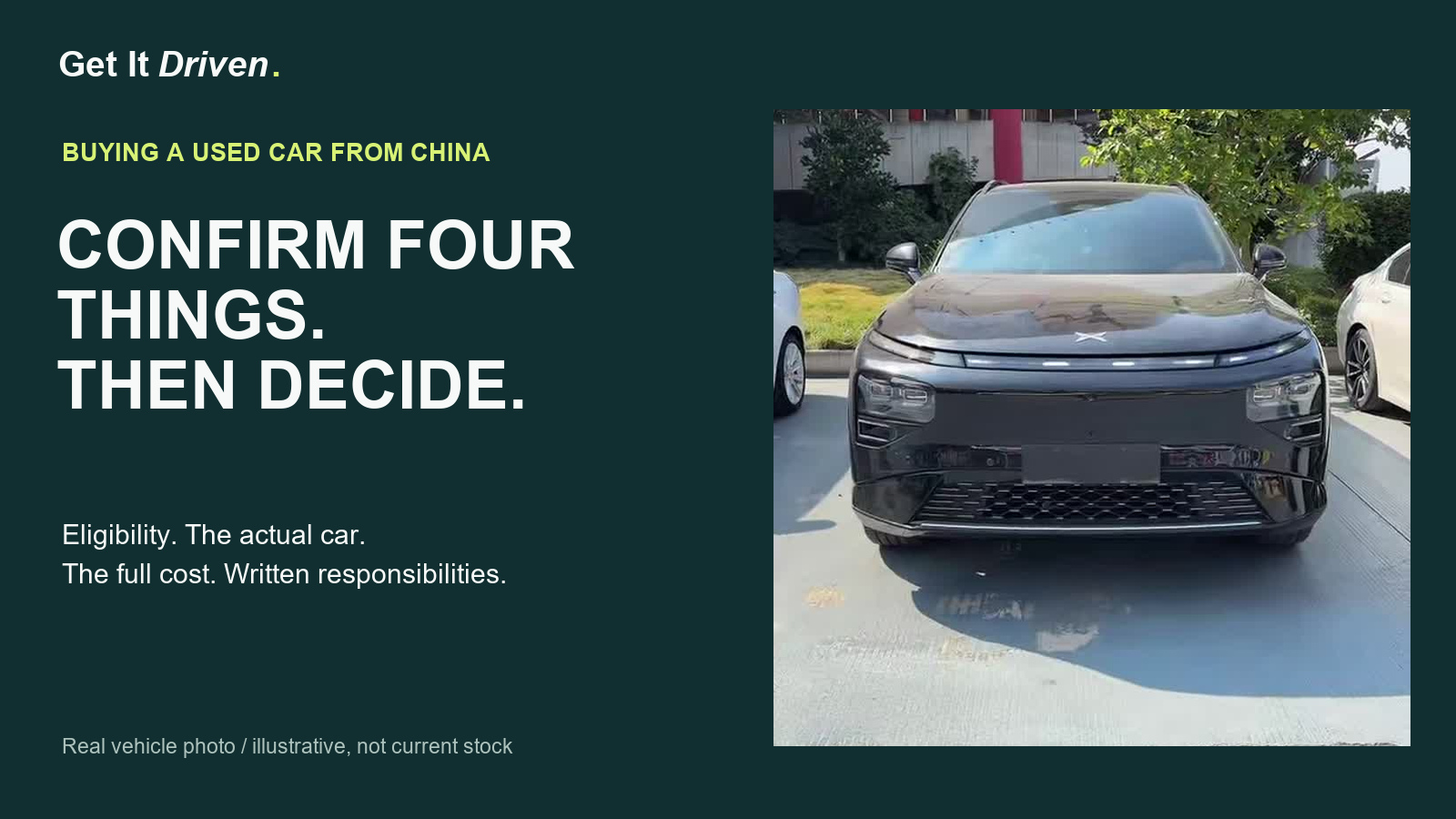 Buying a Used Car from China: What to Confirm Before You Pay