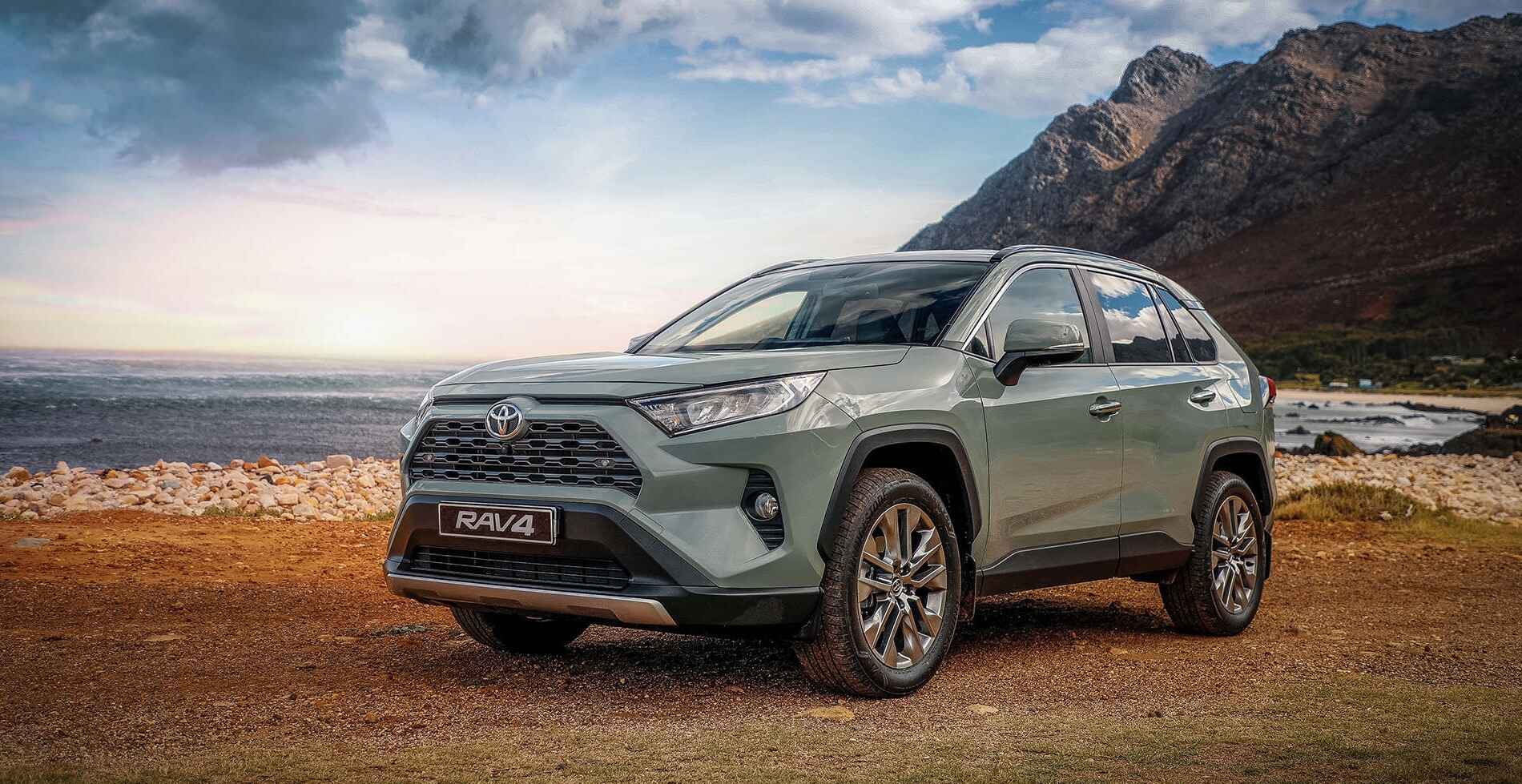 Toyota RAV4 beside the coast